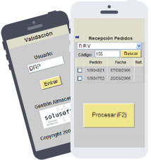 Gestión de almacenes con dispositivos móviles - SOLUSOFT