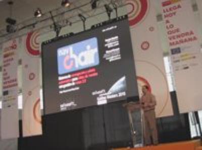 Presentación de Navchair en FICOD por Sergio Alcalde, director de I+D+i de solusoft