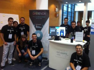 El equipo de solusoft en el stand de la Conferencia Esri España 2013
