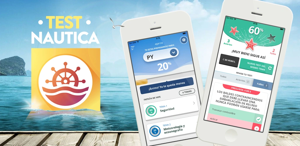 App Test Náutica de Cenáutica para preparar la titulación náutica
